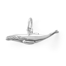 3D Majestic Humpback Whale Charm Pendant Unisex Graduated Gift 14K White Gold Fn - £30.82 GBP