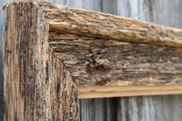 Natural Floating Frame Antique Oak--Vintage Rustic Decor Reclaimed Wood ... - $31.00