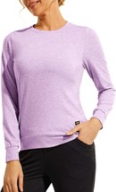 Mier Women&#39;S Soft Performance Long Sleeve T-Shirts Quick Dry Workout Cre... - £23.53 GBP