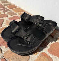 NO BOUNDARIES Women&#39;s Size 9 Two Buckle EVA Comfort Pillow Slide • Black - $21.77