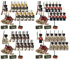 44pcs Russian Pavlovsk Hussar Foot Guards Minifigure with Weapons & Accessories - $903.87 MXN