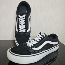 Vans Low Top Sneakers Mens 8 Womens 9.5 Black Suede White Old Skool Sk8 ... - $28.78