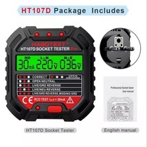 Probador de enchufe HT107 Pro, Detector de toma de prueba de voltaje, en... - £23.12 GBP