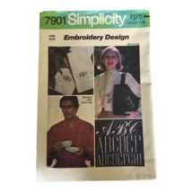 Simplicity Sewing Wax Transfers 7901 Alphabet Vtg 1970s Hand Machine Embroidery - $5.99