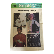 Simplicity Sewing Wax Transfers 7901 Alphabet Vtg 1970s Hand Machine Embroidery - £4.81 GBP