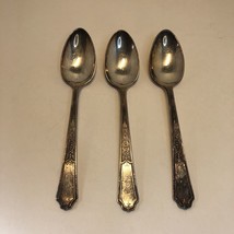 3 Teaspoons Ancestral 1847 Rogers Bros Silverplate Flatware 6&quot; - £11.86 GBP