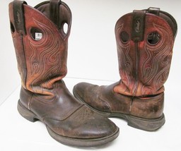 Durango Rebel Boots Western Cowboy DB5474 Distressed 12&quot; Brown Men&#39;s US 9.5 - $68.95