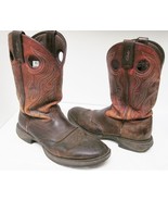 Durango Rebel Boots Western Cowboy DB5474 Distressed 12&quot; Brown Men&#39;s US 9.5 - £54.16 GBP