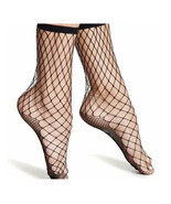 New Free People Sugar Sugar Fishnet Anklet Socks Sheer Black - $7.92