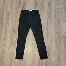 Indigo Rein Distressed Skinny Denim Jeans ~ Sz 7 ~ Mid Rise ~ 25.5&quot; Inseam - £16.27 GBP