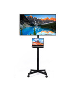 Mobile Rolling TV Stand – Height Adjustable with Tilt for 23-60” TVs - $87.38 CAD