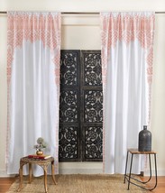 Madhu International Set Of 2 Bohemian Curtains - Handmade Cotton, 41&quot; X 87&quot; - £30.05 GBP