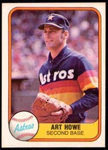 Houston Astros Art Howe 1981 Fleer Baseball Card #51 nr mt - £0.39 GBP