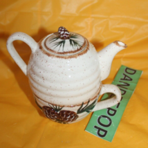 Ceramic Tea For One 2 Piece Set Pinecone Theme - £15.78 GBP