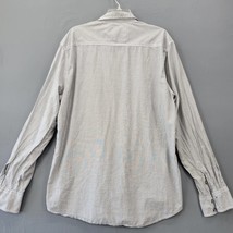 BKE Men Shirt Size XL Gray Preppy Stripe Athletic Fit Classic Long Sleeve Button - £11.32 GBP