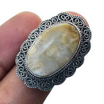 Fossil Coral Vintage Style Gemstone Ethnic Gifted Wedding Ring Jewelry 8... - $6.49