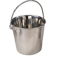 Heavy Duty Gauge Stainless Steel Snag Free Bucket Pails for Home Kennel ... - $352.14 MXN+