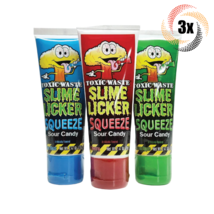 3x Tubes Toxic Waste Slime Licker Squeeze Assorted Sour Tiktok Candy | 2.47oz - £13.21 GBP