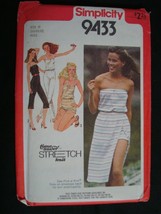 9433 Simplicity Sewing Pattern Misses Jumpsuit &amp; Wrap Skirt Size 6-8-10 ... - $165.85 MXN