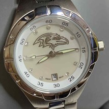 Baltimore Ravens Football Pearl Women Bracelet Watch MOP Dial Stainless ... - $37.95