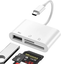 SD Card Reader for 15 Mac USB C Dual Card Slot Memory Card Reader with USB Camer - £29.51 GBP