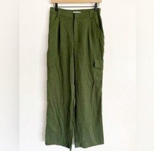 REFORMATION Jackson Straight-Leg Cargo Pant Fern Dark Green Size 6 - £38.52 GBP