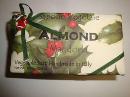 Sapone Vegetale Handmade in Italy 10.5oz Bath Bar Almond (Mandorla) - £10.08 GBP