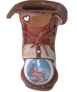 Vintage The Clay Cobbler Santa Claus Xmas Boot Shoe Christmas Vase Pen H... - £23.29 GBP