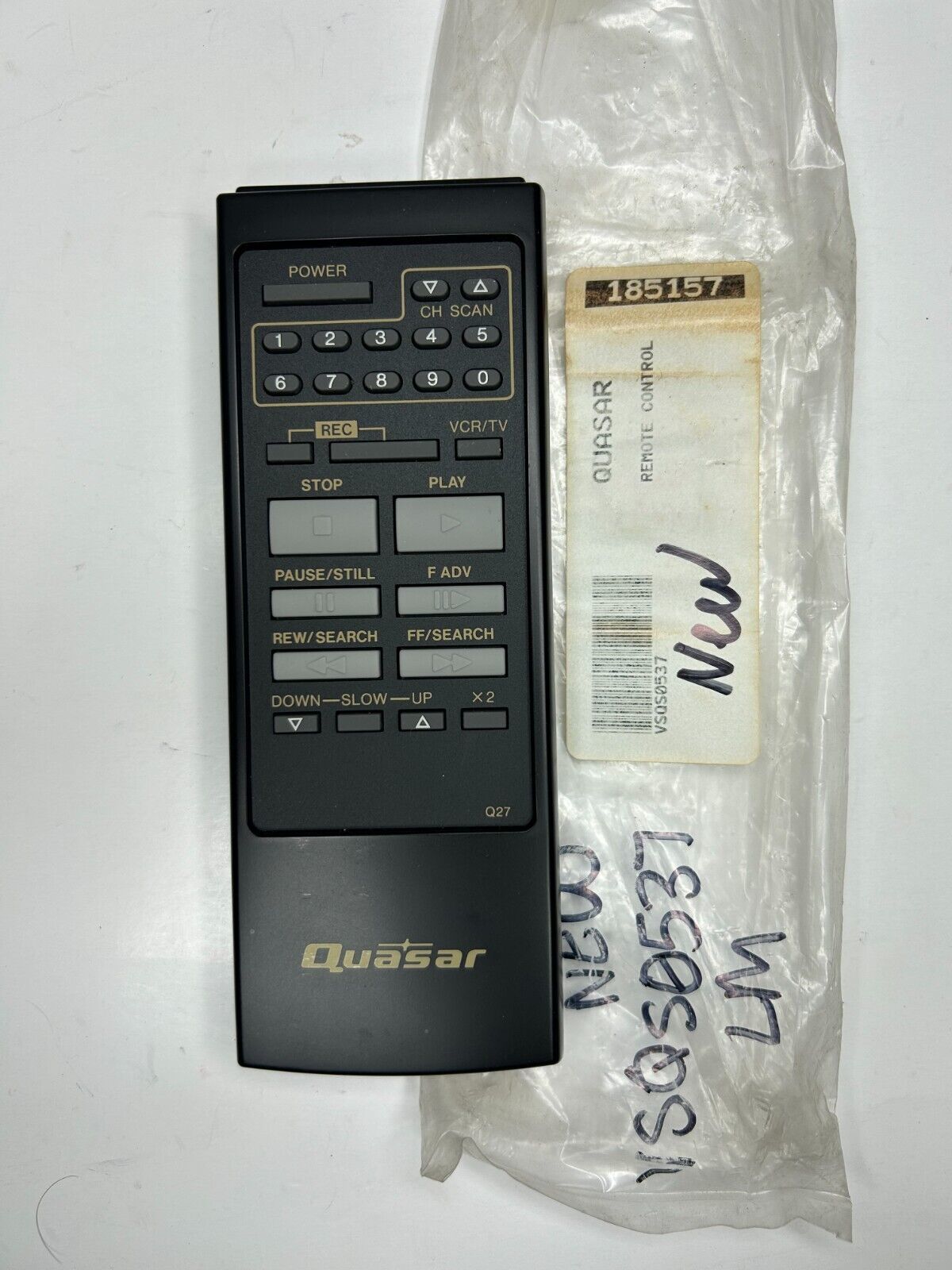 Quasar VSQS0537 TV VCR Remote OEM NOS for VH5370 VH5346 VH5346XE VH5270 VH5371 +  			