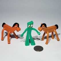 Set of 3 Prema Toy Co ONE 2.75&quot; Gumby 2.5&quot; &amp; TWO Pokey Bendable Poseable Figures - £12.74 GBP