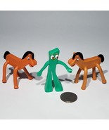 Set of 3 Prema Toy Co ONE 2.75&quot; Gumby 2.5&quot; &amp; TWO Pokey Bendable Poseable... - £12.74 GBP