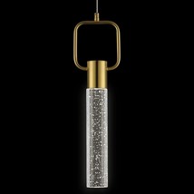 Glass Pendant Lighting Kitchen Island Fixture Modern Crystal LED Hanging Gold - £50.24 GBP
