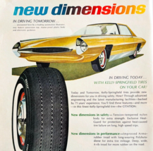 1965 Kelly Springfield Tires Advertisement New Dimensions Future Car DWF15 - $24.99