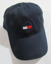 Tommy Hilfiger Mens Baseball Cap Dad Hat Flag Logo Navy Blue Adjustable - $19.99