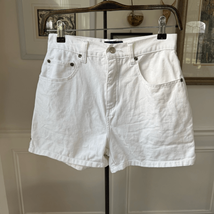 Vintage 90s BUM Equipment White Denim Mom Shorts 7 4 - $24.48
