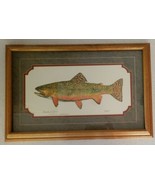 Eileen Klatt Art Print Framed Brook Trout Fish Artist Signed Offset Lith... - £128.90 GBP