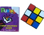 Rubiks Cube  Brain Teaser  game  puzzle with instruct Booklet 2.25 inche... - $8.91