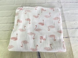 Aden Anais Pink Flamingo Swan Bird Baby Swaddle Security Blanket Lovey Muslin - $19.80