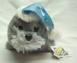 The Petting Zoo Soft Gray Seal With Blue Hat 8" Plush Stuffed Animal Toy New - $16.34