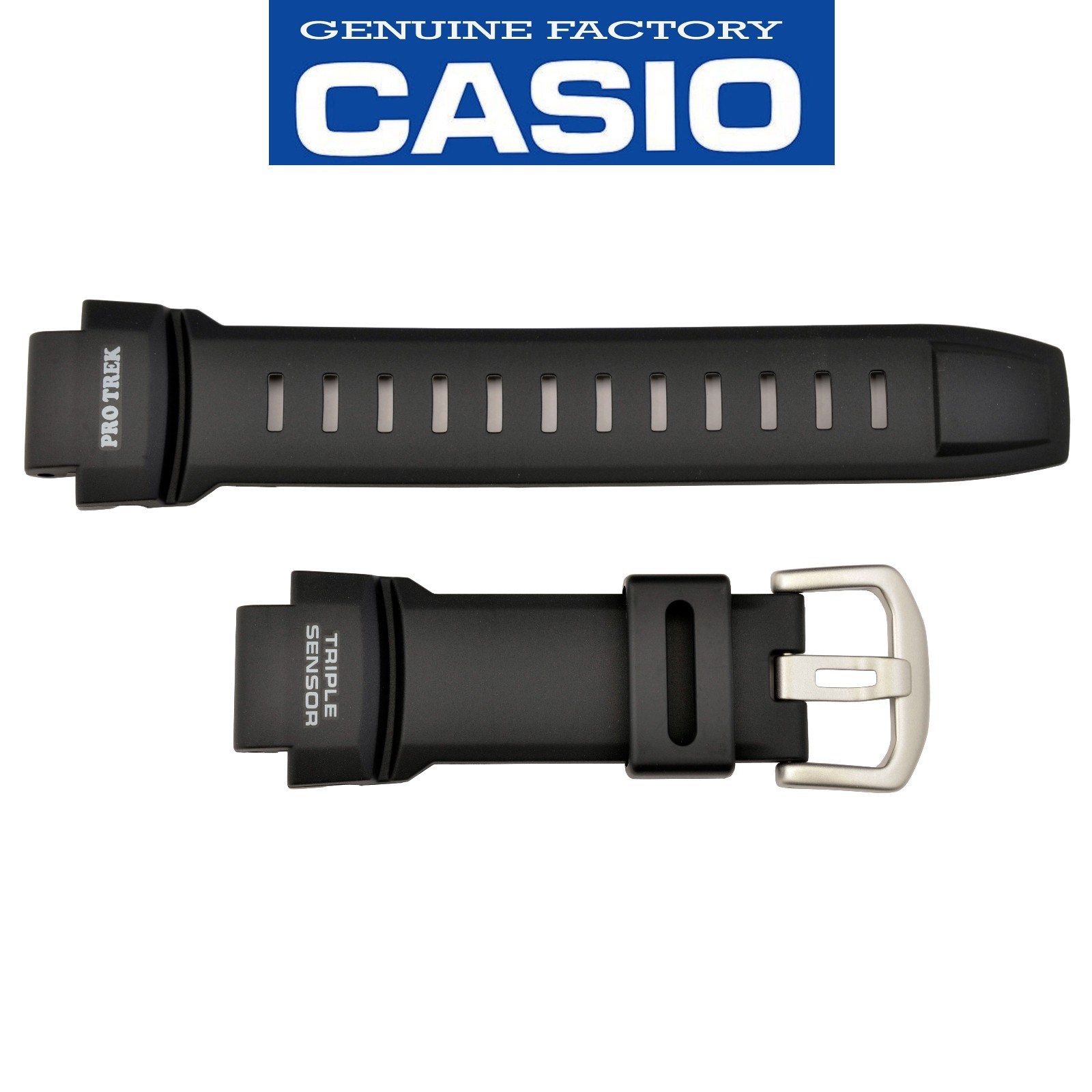 CASIO G-SHOCK Watch Band Strap ProTrek PRG-550 PRG-260 Original Black Ru... - $64.95