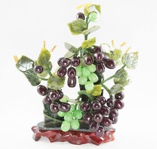 Vintage Chinese Carved Semi Precious Stone Grapes Bonsai Tree # 2016 - £31.38 GBP