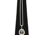 Vintage .925 Sterling Silver Hinged Necklace Root Beer Gem &amp; Pearl 20&quot; C... - £76.21 GBP