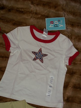 TARGET white american Start short sleeve patriotic 4 th of july shirt to... - £7.18 GBP