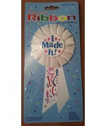 I Made It Award Ribbon Graduation crafts Made in USA pin back party Mara... - $75.95 MXN