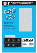 Headline Sign 1" Self Stick Silver Permanent Letters &amp; Numbers, Helvetic... - $9.95