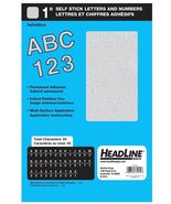 Headline Sign 1" Self Stick Silver Permanent Letters &amp; Numbers, Helvetic... - $9.95