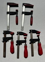 5 Lot Wood Handle Bar Clamps 2 x 10” Clamps And 3 x 6” Clamps - £31.26 GBP