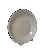 Enamelware Pie Plate 8.5 Inch White Speckled Black Rim Very Nice Condition - $206.42 MXN