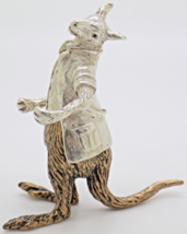 Vintage Italian Handmade Genuine Silver &amp; Brass Kangaroo RARE Angini Figurine - £221.42 GBP