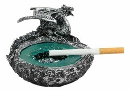 Crouching Dragon By Turquoise Crystal Pool Quarry Cigarette Ashtray Stat... - £18.37 GBP